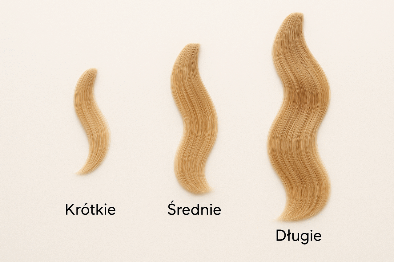 Blond na różnych długościach włosów