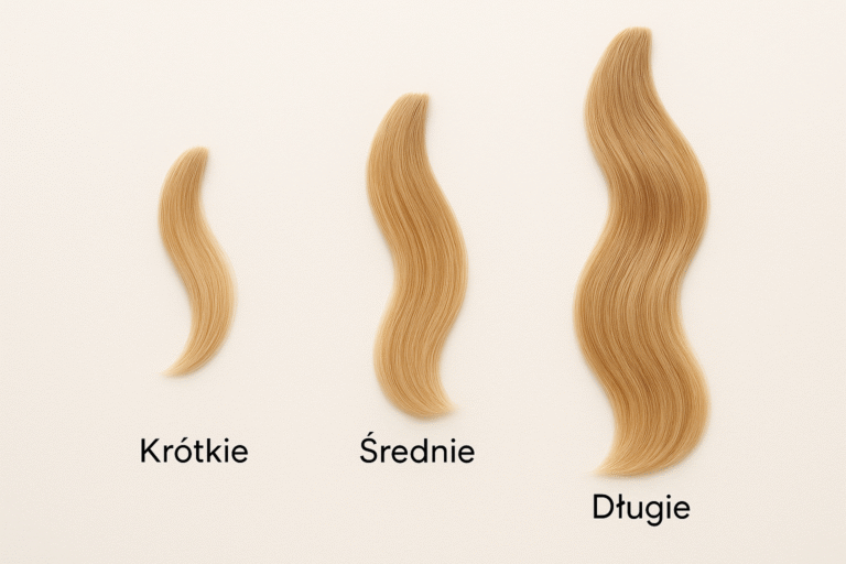 Blond na różnych długościach włosów