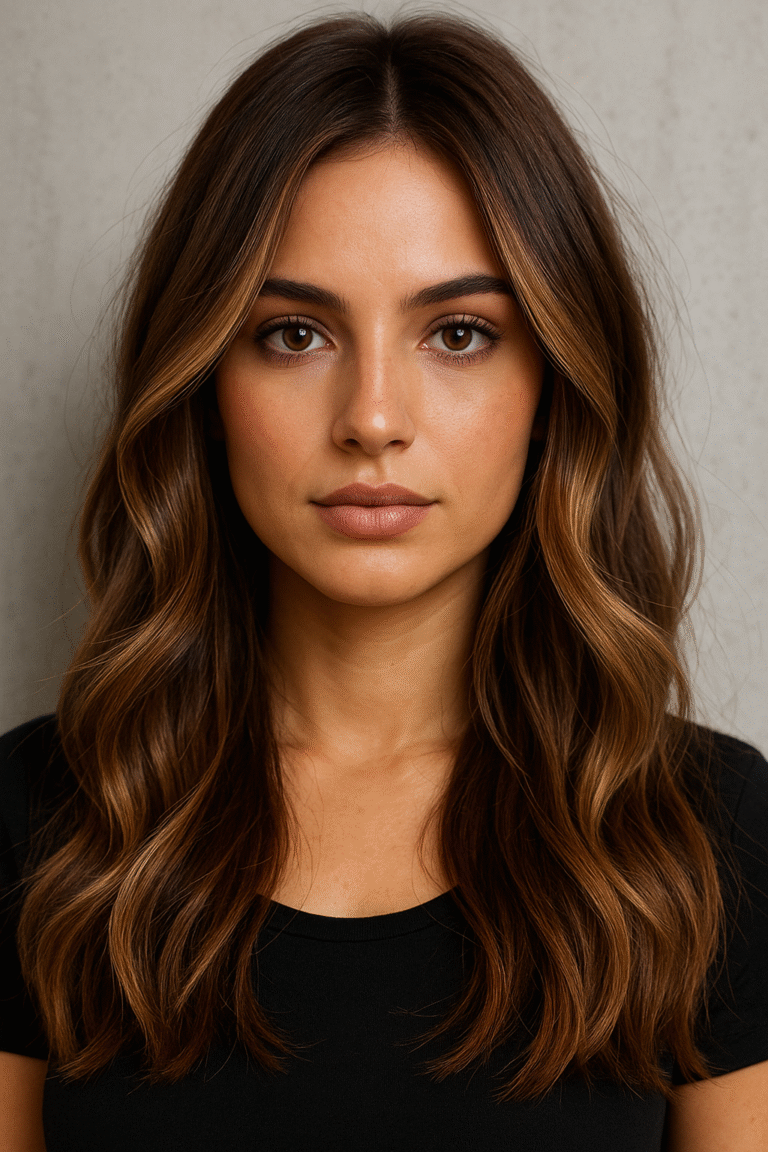 brązowe włosy z refleksami